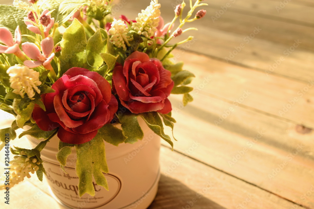 Obraz premium 造花の薔薇 インテリア