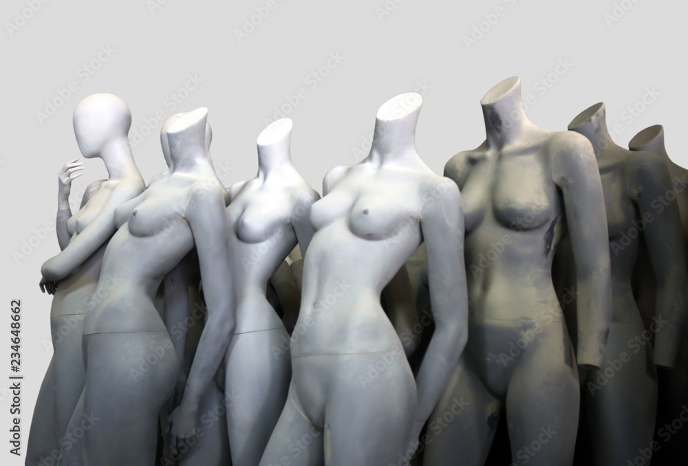 Obraz premium Isolated nude lifeless mannequins
