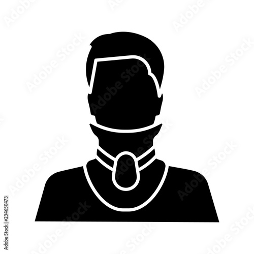 Cervical collar glyph icon