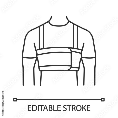 Surgical menâs rib belt linear icon