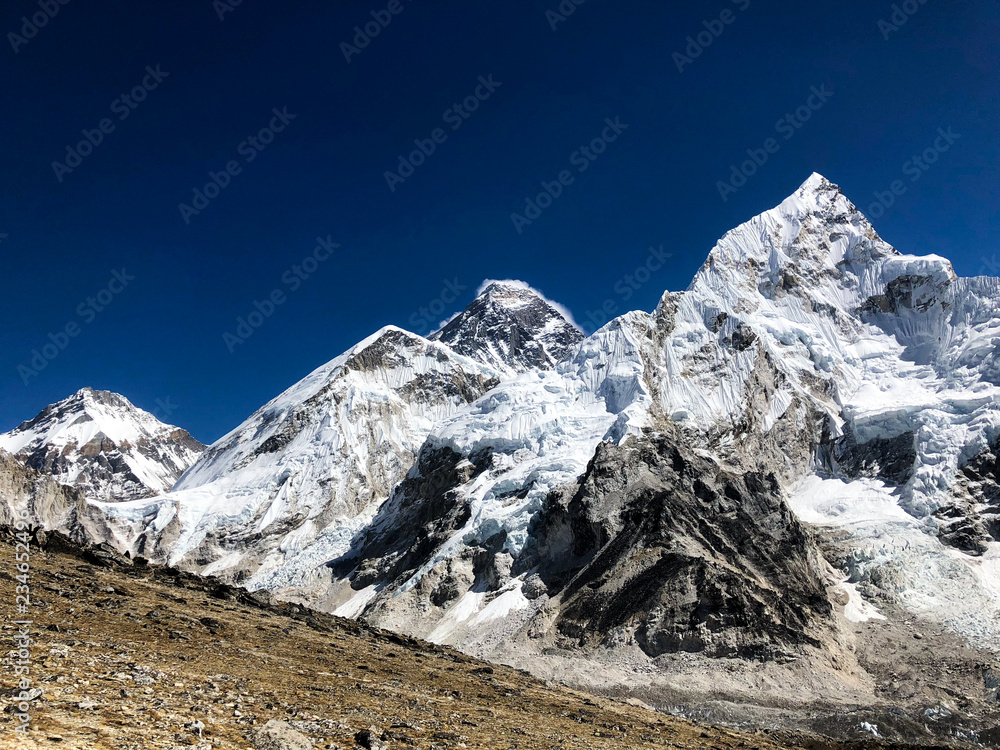 Fototapeta premium The majestic mountains of Nepal. Rivers and forests. Sunny