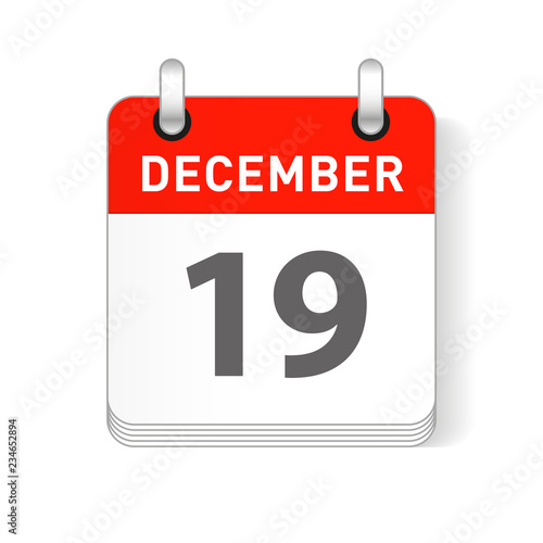 December 19 Calendar Date Design