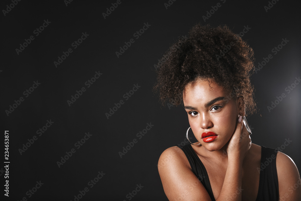 Portrait of a beautiful afro american woman Portrait of a beautiful afro american woman