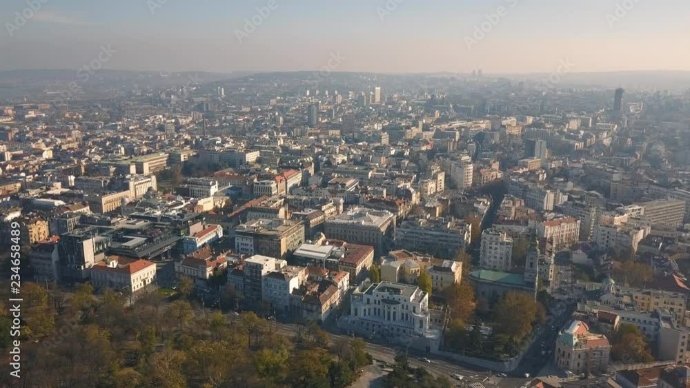 Cityscape of Belgrade at sunny day. Aerial view Cityscape of Belgrade at sunny day. Aerial view