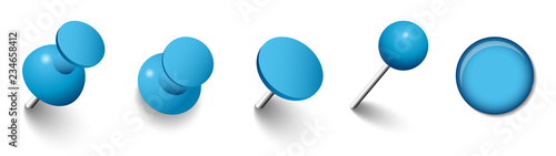 Set Pins, Needle & Magnet Blue