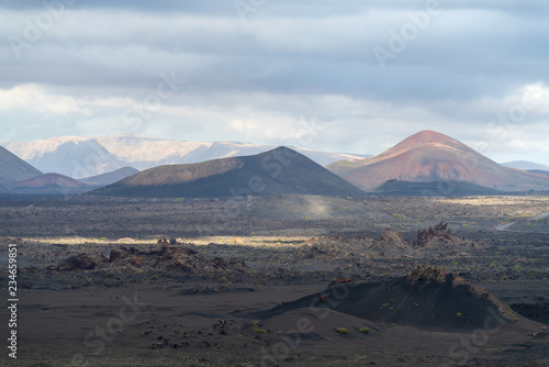 Timanfaya volcanic area in Lanzarote  Canary Islands  Spain