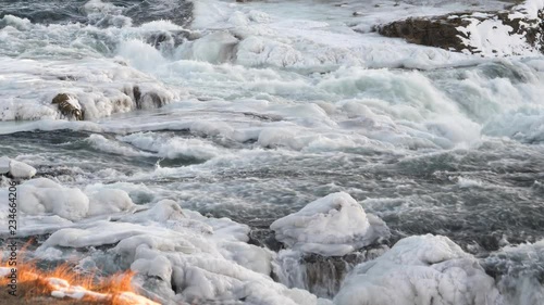 Icy part frozen river