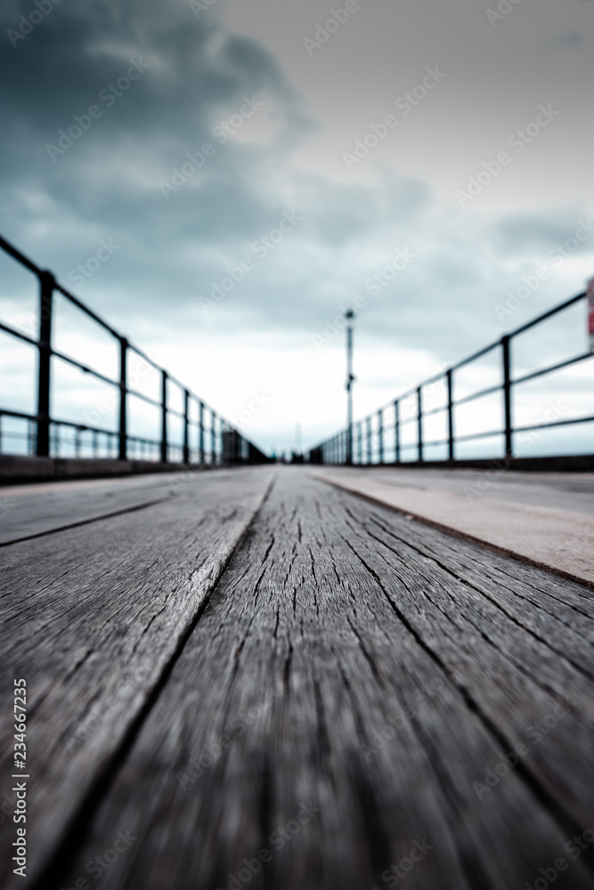 Fototapeta premium Moody Isolated Pier Path