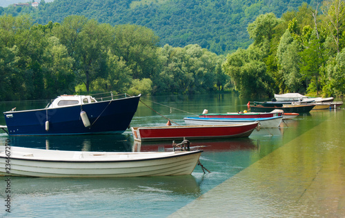 Boats of the Adda river photo