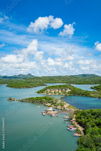 Fototapeta Naklejka Na Ścianę i Meble -  Santa Martha Bay and beach on the Caribbean Island of Curacao