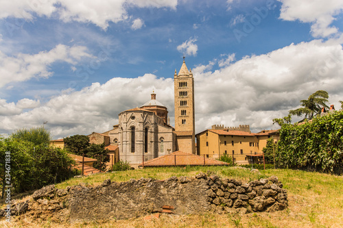 Принти на полотні Massa Marittima , Italy - landscape with cloud