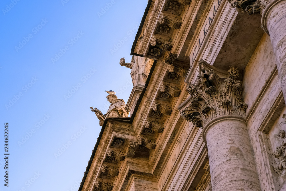 San Giovanni dei Fiorentini Church in Rome, Italy, on a sunny day