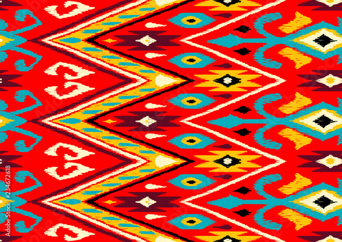 Ikat geometric folklore pattern.
