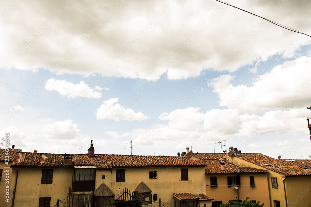 Fototapeta premium Massa Marittima , Italy - landscape with cloud