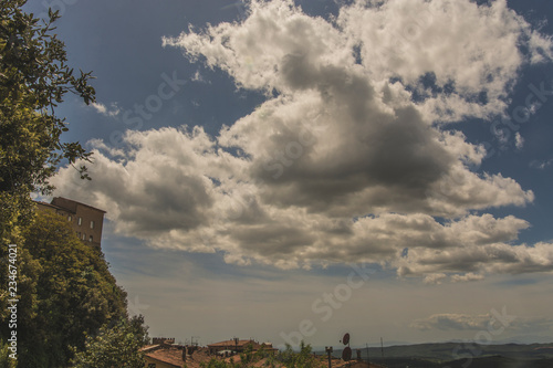 Massa Marittima , Italy - landscape with cloud