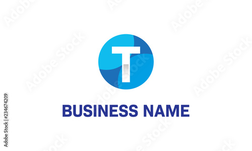 Letter T logo name company vector business