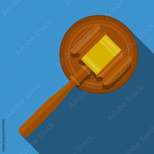 Judge gavel icon vector flat design.