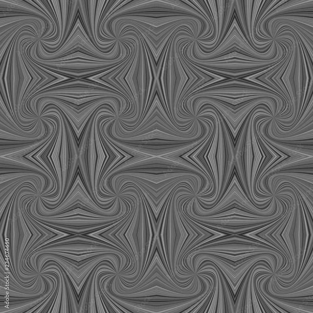 Grey seamless psychedelic geometrcial spiral stripe pattern background - vector curved ray burst graphic design Grey seamless psychedelic geometrcial spiral stripe pattern background - vector curved ray burst graphic design