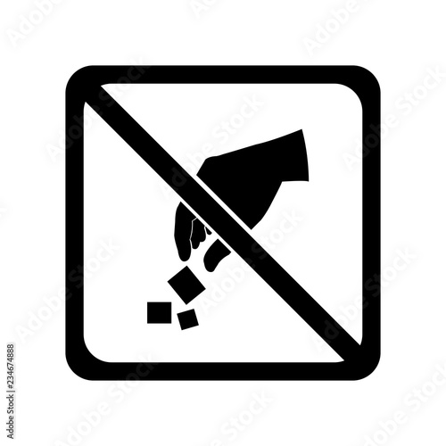 Do not litter sign - Vector