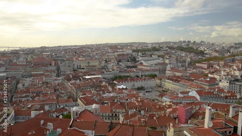 view of downtown Lisbon from Sao Jorge Castle view of downtown Lisbon from Sao Jorge Castle