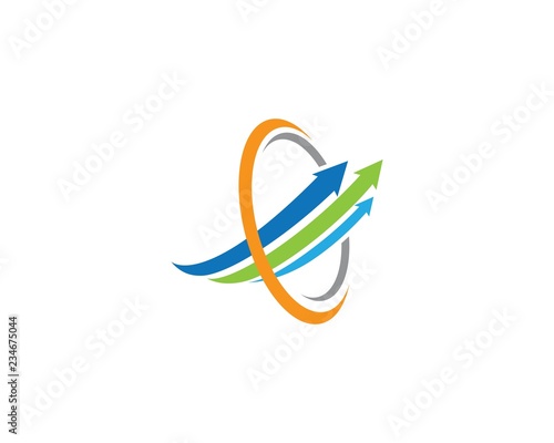 Arrow logo template vector icon illustration