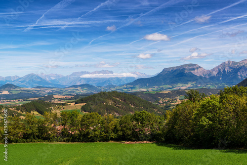 Beautiful valley in the Alp mountains