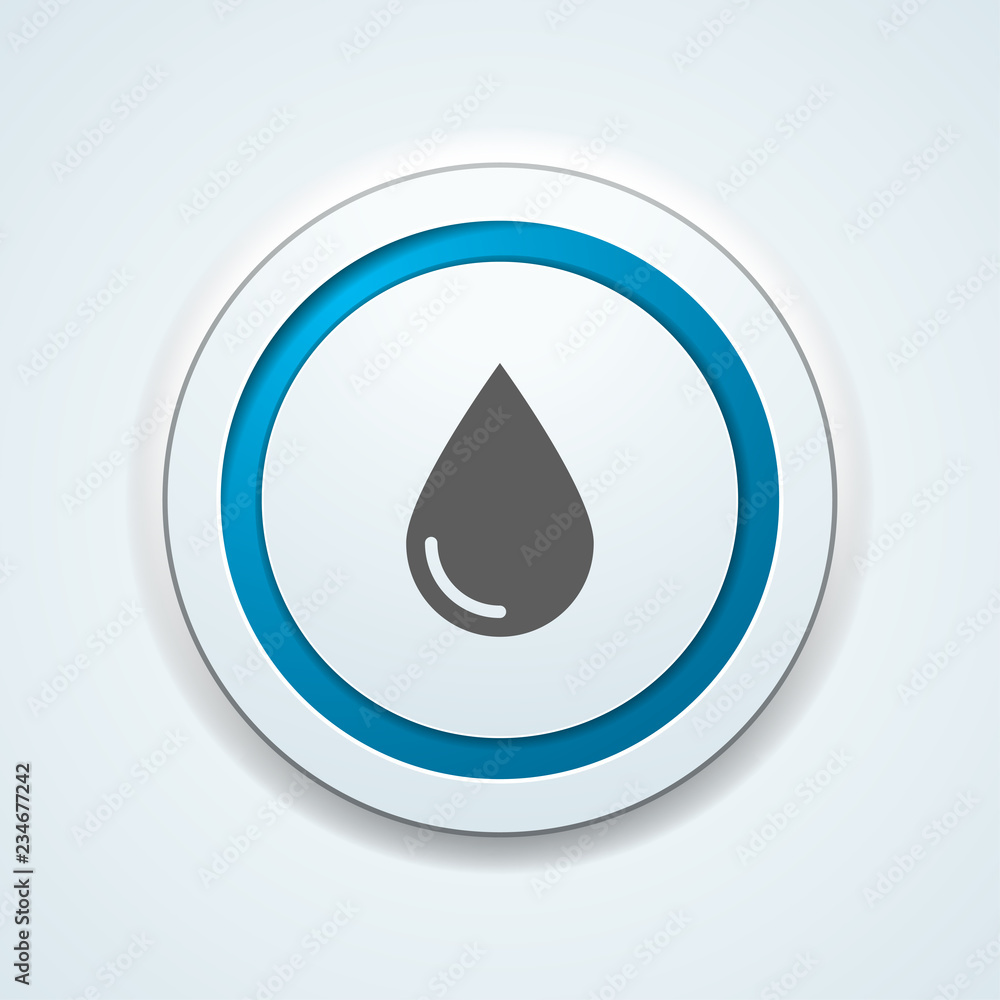 Water Oil Petrol drop button illustration Water Oil Petrol drop button illustration