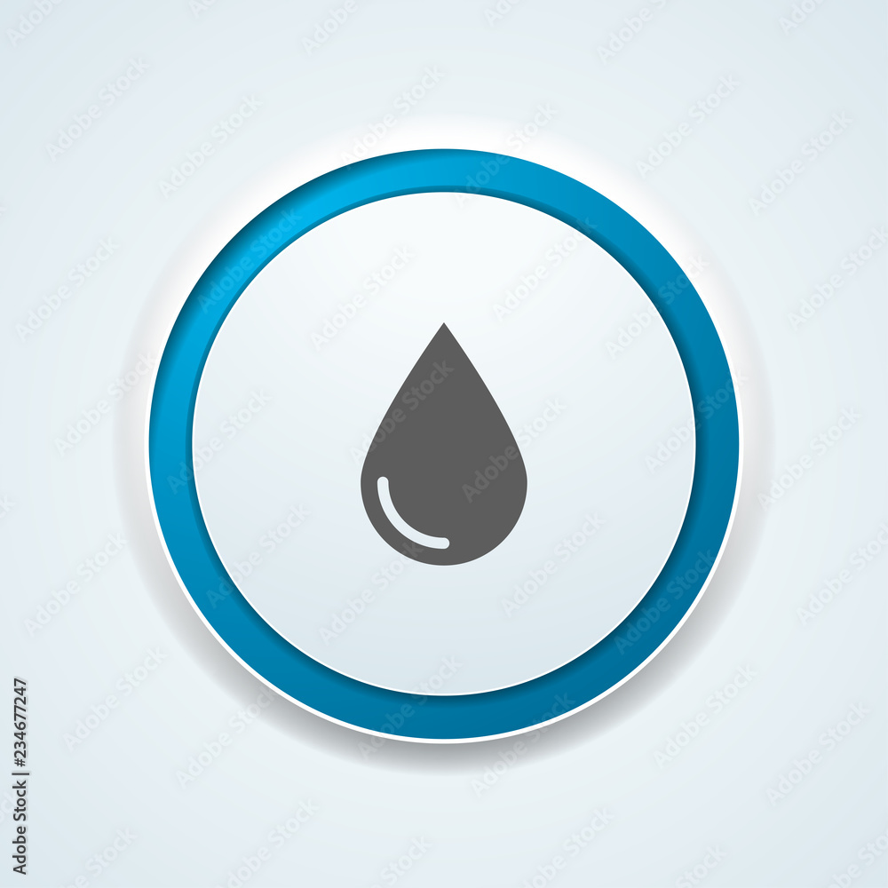 Water Oil Petrol drop button illustration Water Oil Petrol drop button illustration