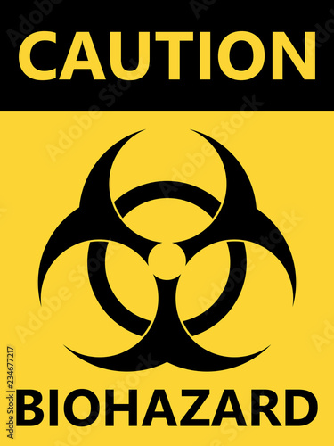 Biohazard symbol sign of biological threat alert . Vector illustration