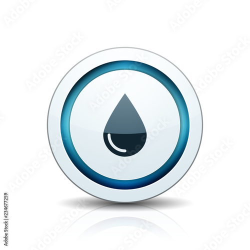 Water Oil Petrol drop button illustration