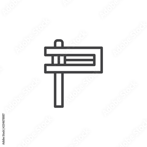 Hebrew Purim gragger outline icon. linear style sign for mobile concept and web design. Jewish musical instrument ratchet simple line vector icon. Symbol, logo illustration. Pixel perfect vector