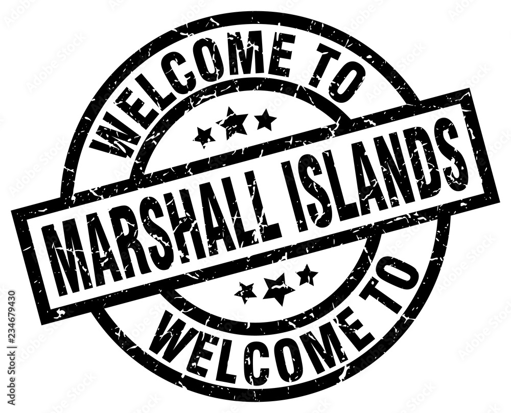 welcome to Marshall Islands black stamp welcome to Marshall Islands black stamp