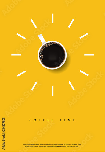Coffee Poster Advertisement Flayers Vector Illustration