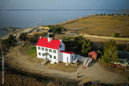 Aerial of East Point Lighthouse Heislerville NJ photo