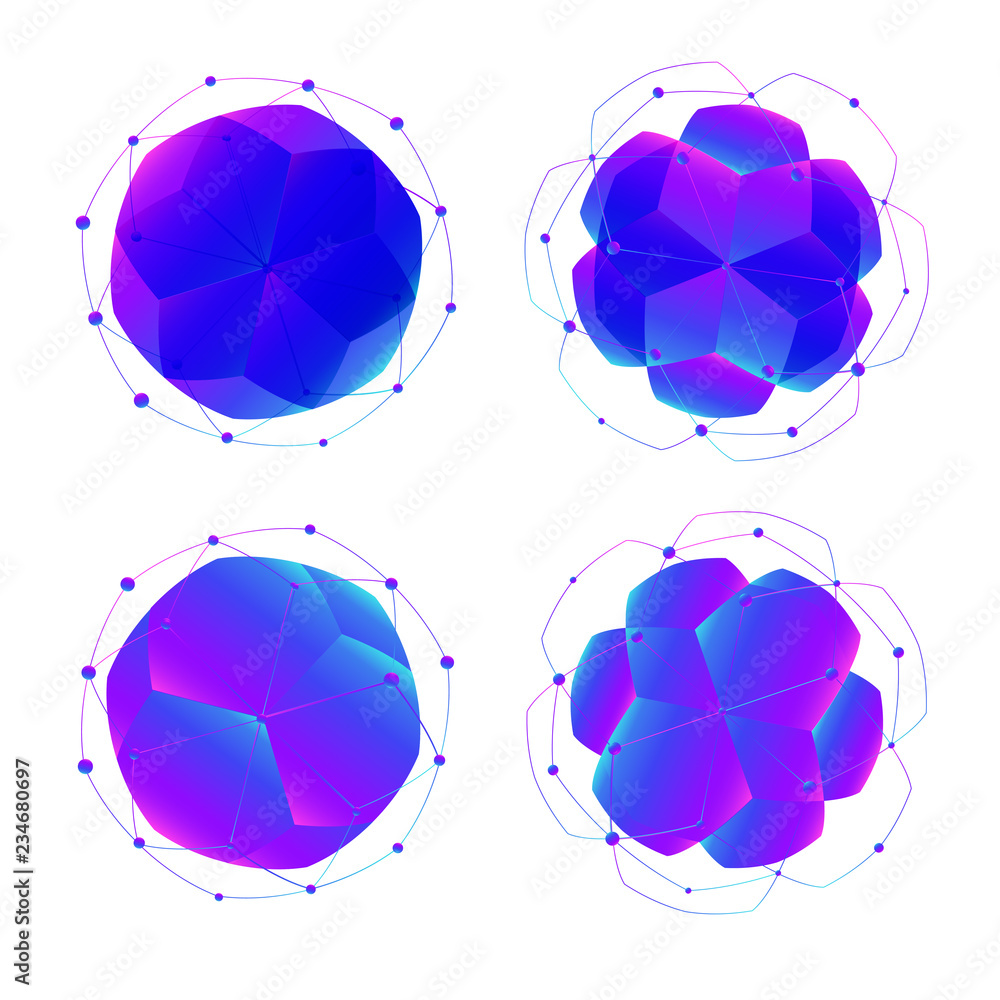 Abstract low polygonal modern shapes. Illustrations isolated on white background. Template creative element. Graphic concept for your design project Abstract low polygonal modern shapes. Illustrations isolated on white background. Template creative element. Graphic concept for your design project