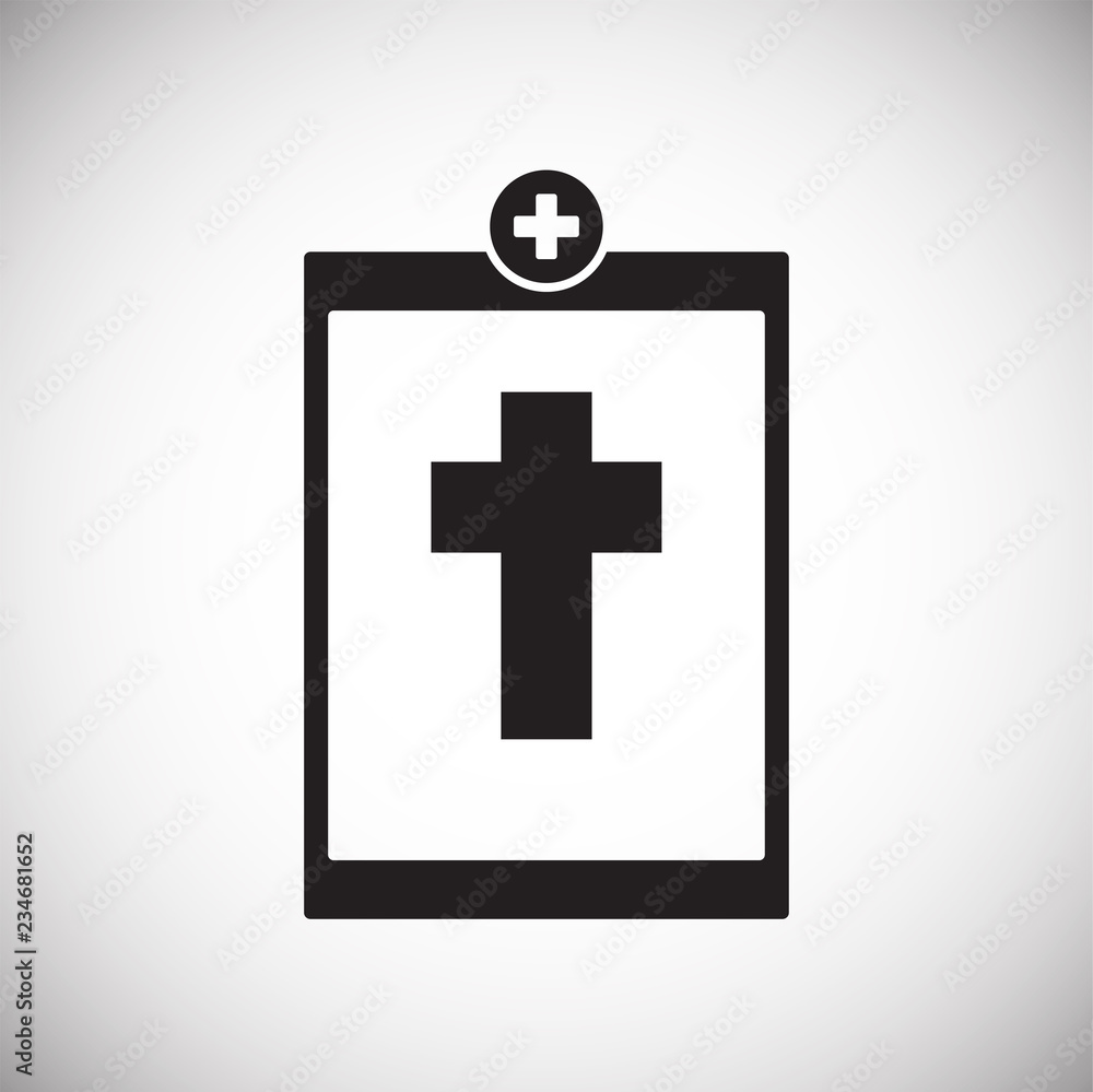 Death report on white background icon Death report on white background icon