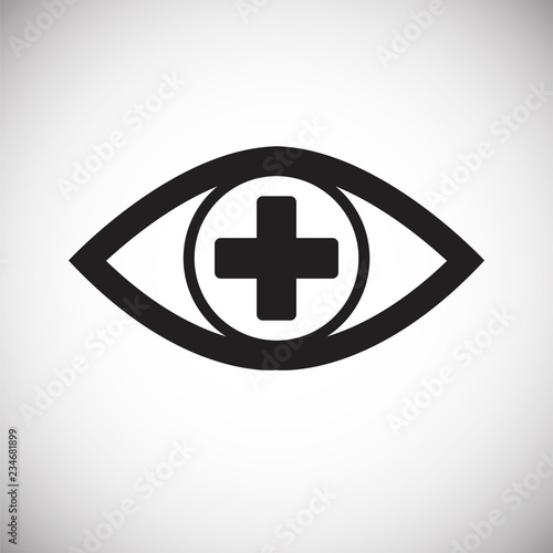 Ophthalmology on white background icon