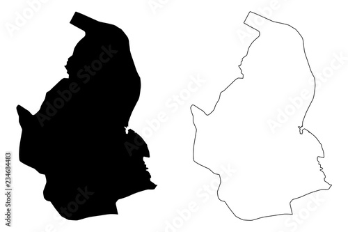 Nevsehir (Provinces of the Republic of Turkey) map vector illustration, scribble sketch Nevşehir ili map