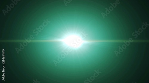 Wallpaper Mural Green lens flares light on dark black background. 4K animation. Torontodigital.ca