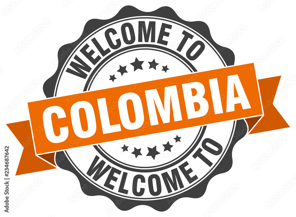 Colombia round ribbon seal Colombia round ribbon seal