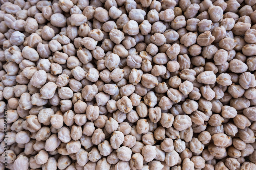 Dried chickpeas for sale at the market. Dried chickpeas for sale at the market.