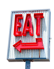Street sign Eat