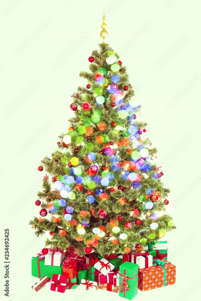 Christmas tree with presents under it Christmas tree with presents under it