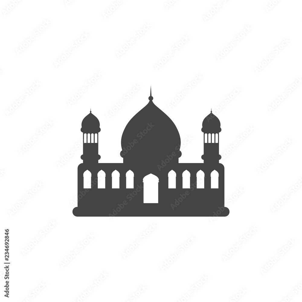 Mosque silhouette graphic design template vector