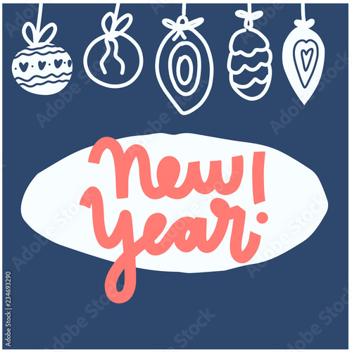 Merry Christmas and Happy New Year 2020 design