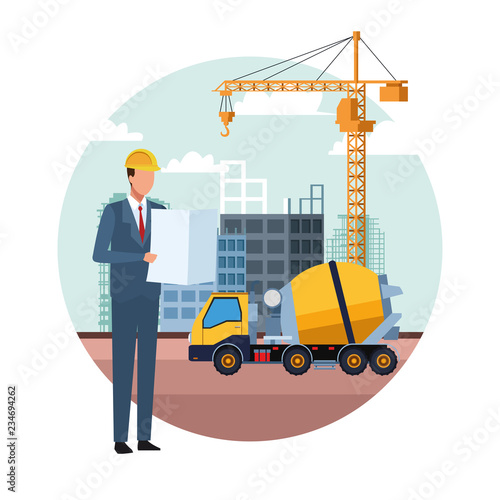 construction engineer cartoon