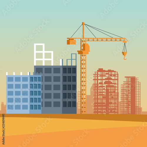 contruction site cartoon