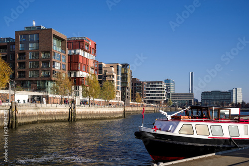 Barkasse am Grasbrookhafen Hamburg HafenCity photo