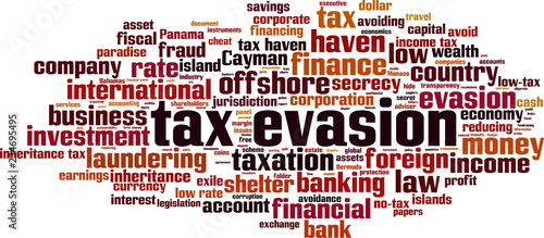 Tax evasion word cloud