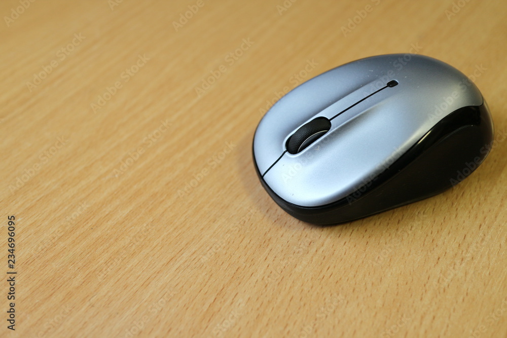 wireless mouse on the office desk wireless mouse on the office desk